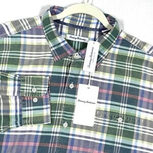 Tommy Bahama Shirt Men XXL 2XL Plaid Long Sleeve Button Up Kookabura Coastal NWT